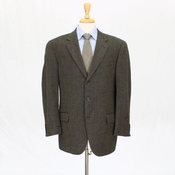 Joseph Abboud 42R Brown Solid 3-Button Sport Coat Blazer Jacket O206